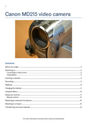 Canon MD 215 Manual