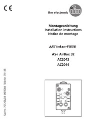 IFM Electronic ASinterface AS-i AirBox 32 AC2042 Installation Instructions Manual