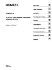 Siemens SITRANS TO500 Operating Instructions Manual