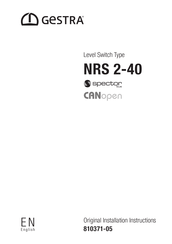 GESTRA NRS 2-40 Original Installation Instructions