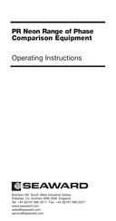 Seaward PR11-50 Operating Instructions Manual