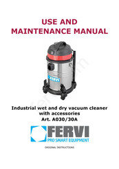 Fervi A030/30A Use And Maintenance Manual