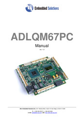 ADL Embedded Solutions ADLQM67PC Manual