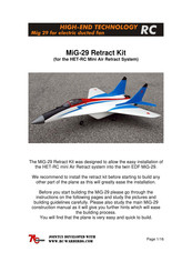 RC WARBIRDS MiG-29 Retract Kit Manual