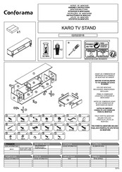 CONFORAMA KARO TV STAND Assembly Instructions Manual