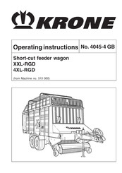 Krone XXL-RGD Operating Instructions Manual