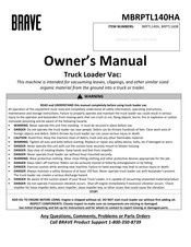 Brave BRPTL140H Owner's Manual