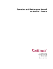 Continuum Surelite II 20 Operation And Maintenance Manual