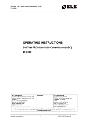 Ele SoilTest PRO Operating Instructions Manual