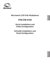 Microsemi PDS-EM-8100 Quick Installation And Initial Configuration