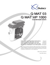 Quincy Compressor Q MAT 03 Installation And Operating Instructions Manual