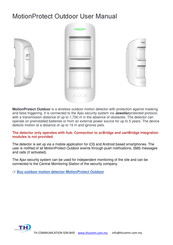 TH COMMUNICATIONS MotionProtect Outdoor User Manual
