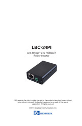 Broadata Communications Link Bridge LBC-24PI User Manual