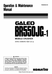 Komatsu GALEO BR550JG-1 Operation & Maintenance Manual