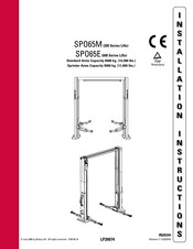 Rotary Lift SPO65M Installation Instructions Manual