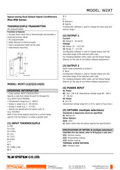 SENTRONIC M-SYSTEM W2XT Series Manual