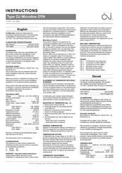 OJ Microline OTN-1999H Instructions Manual