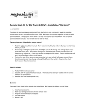 MPC ProStart PS4 Installation Sheet