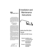 T&S B-0290 Series Installation And Maintenance Instructions Manual