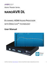 miniDSP NANOAVR DL DIRAC LIVE User Manual