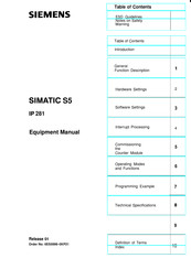 Siemens Simatic S5 IP 240 Equipment Manual