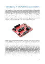 Texas Instruments Serial Programming Adapter MSP430 Manual