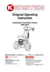 Kersten UBS Alpin Operating Instructions Manual