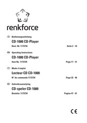 Renkforce CD-1000 Operating Instructions Manual