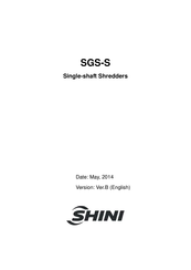 Shini SGS-6080S Operation Instructions Manual