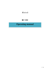Mintech MC-1250 Operating Manual