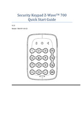 Leedarson Z-Wave 700 7BA-KP-V-B-C0 Quick Start Manual