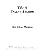 Wheatstone TALENT STATION TS-4 Technical Manual