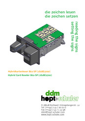 ddm hopt+schuler 862-SP Manual