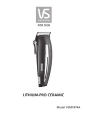 VS Sassoon LITHIUM-PRO CERAMIC VSM7474A Manual