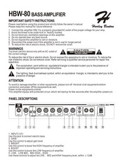 Harley Benton HBW-80 Quick Start Manual