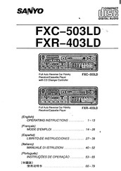 Sanyo FXR-403LD Operating Instructions Manual