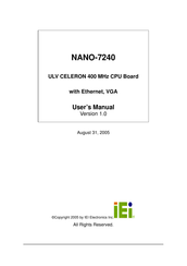 Iei Technology NANO-7240 User Manual