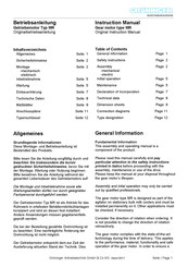 GRÖNINGER MR Series Instruction Manual
