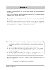 Digital Equipment FP-770T Series User Manual