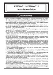 Digital Equipment Pro-face FP2500-T12 Installation Manual