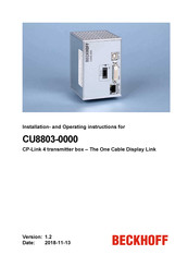 Beckhoff CU8803-0000 Installation And Operating Instructions Manual