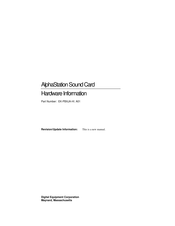 Digital Equipment AlphaStation Hardware Information