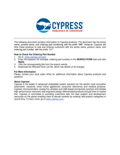 Cypress F2MC Series Setup Manual