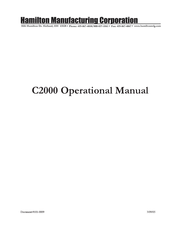 Hamilton C2000 Operational Manual