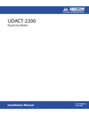 Mircom UDACT-2200 Installation Manual