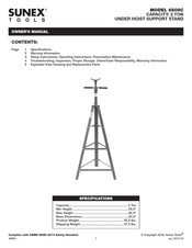 Sunex Tools 6808C Owner's Manual