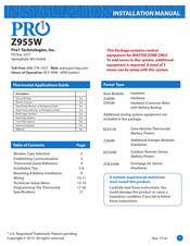 Pro1 IAQ Z955W Installation Manual