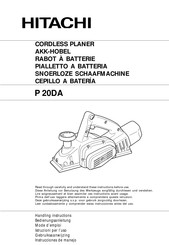 Hitachi P 20DA Handling Instructions Manual
