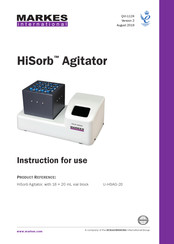 Markes International HiSorb Agitator U-HSAG-20 Instructions For Use Manual