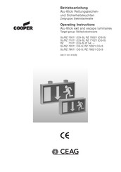 CEAG COOPER 72011 CG-S Operating Instructions Manual